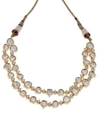 Gold kundan necklace set 2