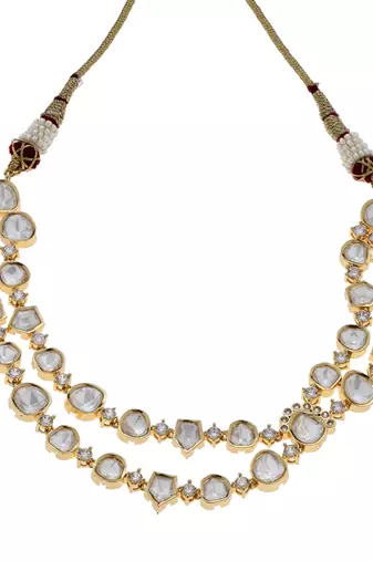 Gold kundan necklace set