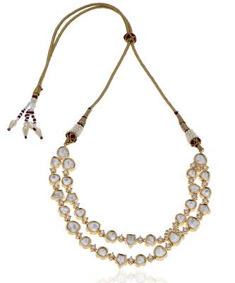Gold kundan necklace set 3