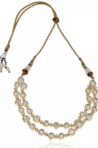 Gold kundan necklace set