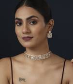 Gold kundan necklace set