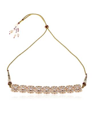 Gold kundan necklace set 4