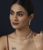 Gold kundan necklace set