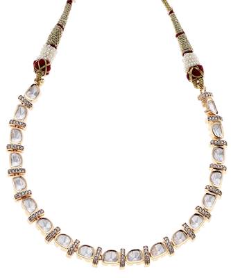 Gold kundan necklace set 4