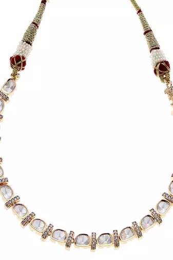 Gold kundan necklace set
