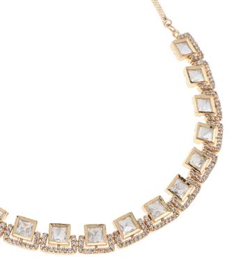 Gold kundan necklace set 2