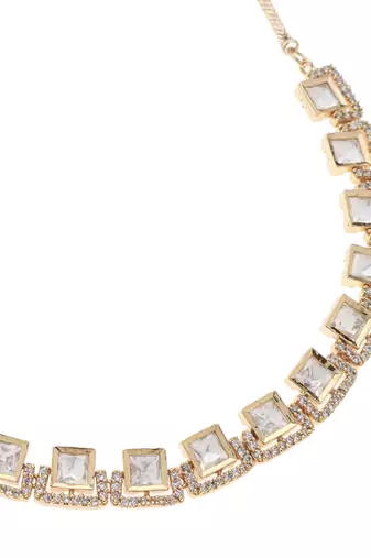 Gold kundan necklace set