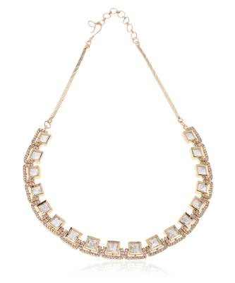 Gold kundan necklace set 4