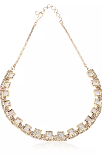 Gold kundan necklace set
