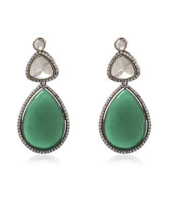 Green kundan necklace set 3