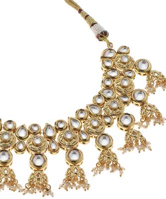 Gold kundan necklace set 2