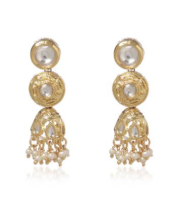 Gold kundan necklace set 3