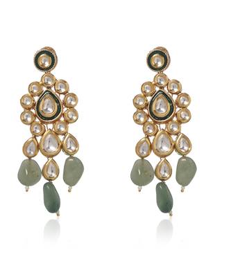 Green kundan necklace set 4