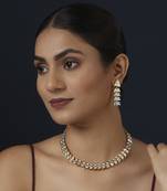 Gold kundan necklace set