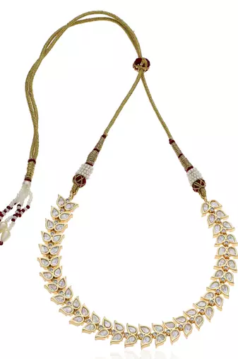 Gold kundan necklace set