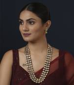 Green kundan necklace set