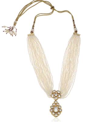 White kundan necklace set 4
