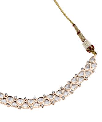 Gold kundan necklace set 2