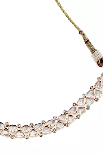 Gold kundan necklace set