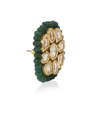 Green kundan earring 3