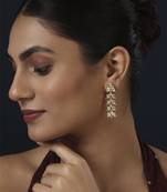 Gold kundan earring