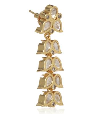 Gold kundan earring 2