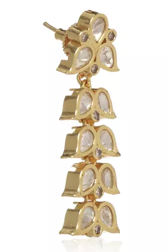 Gold kundan earring