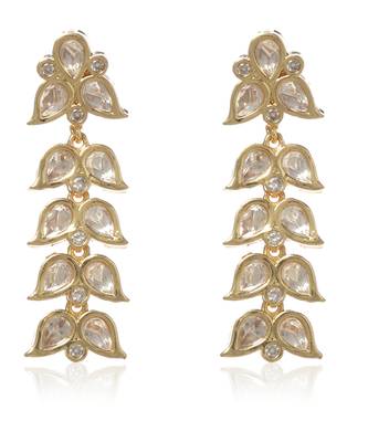 Gold kundan earring 3