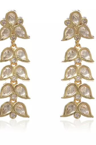 Gold kundan earring