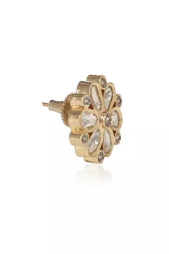 Gold kundan earring