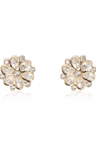 Gold kundan earring