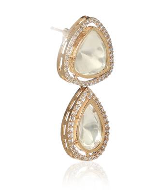 Gold kundan earring 2