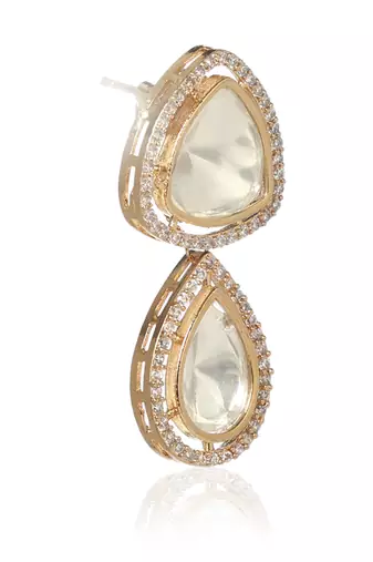 Gold kundan earring