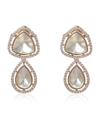 Gold kundan earring 3