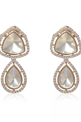 Gold kundan earring