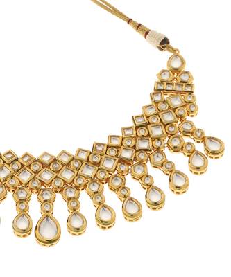 Gold kundan necklace set 2