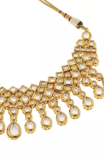 Gold kundan necklace set