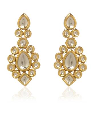 Gold kundan necklace set 3