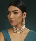 Gold kundan necklace set