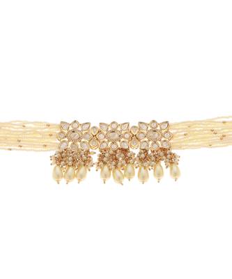 Gold kundan necklace set 2