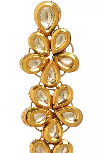 Gold kundan earring