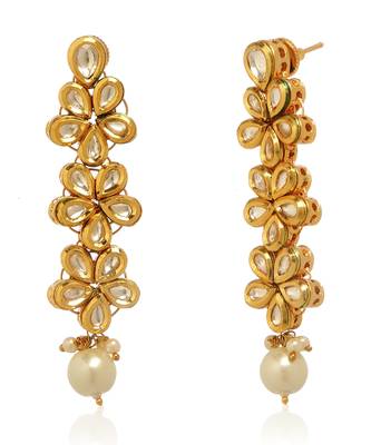 Gold kundan earring 3