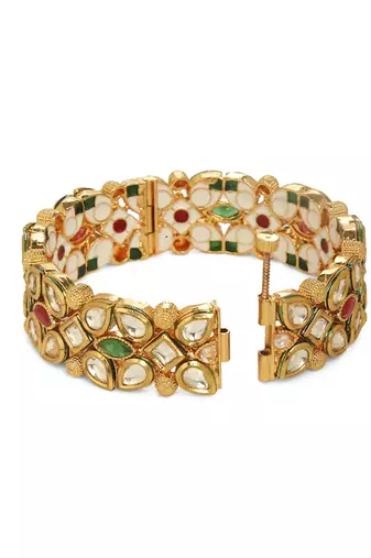 Green kundan bangles and bracelets