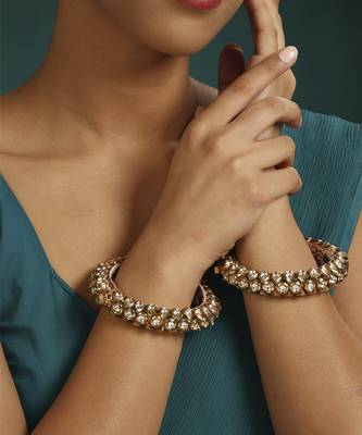 Gold kundan bangles and bracelets 1
