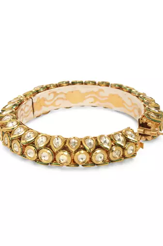 Gold kundan bangles and bracelets