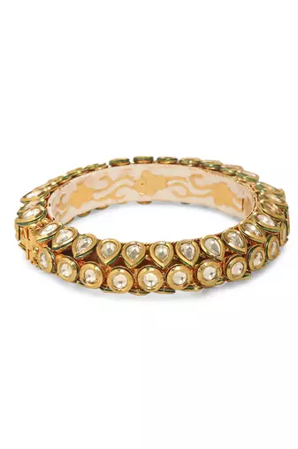 Gold kundan bangles and bracelets