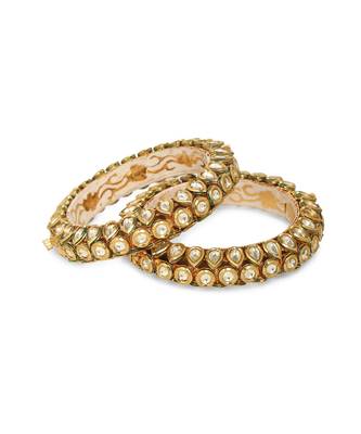 Gold kundan bangles and bracelets 4