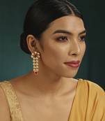 Red kundan earring
