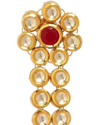 Red kundan earring 2