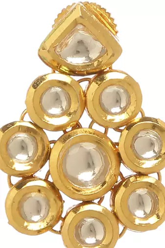 Gold kundan earring